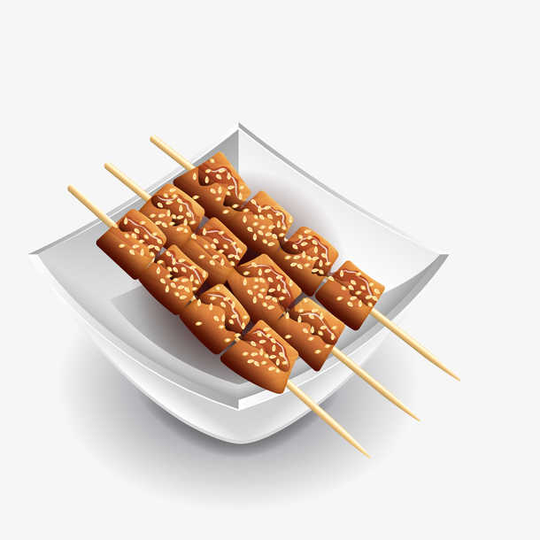 灰色创意鱼豆腐元素