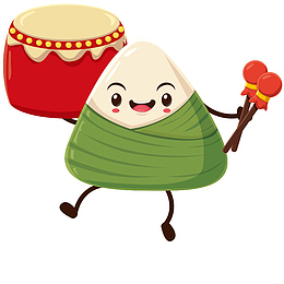 彩色圆弧创意粽子美食元素