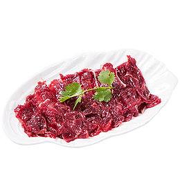 盘子里的潮汕牛肉片