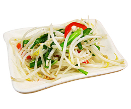 盘子里的家常菜黄豆芽