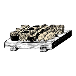 手绘美食免抠下载