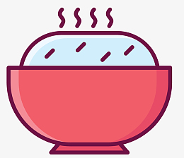 热气腾腾矢量卡通米饭