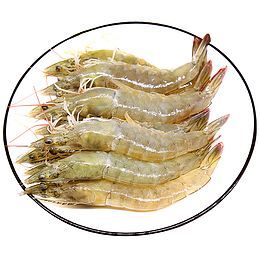 盘子里整齐的大虾