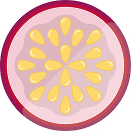 粉色扁平美味百香果