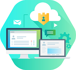 扁平矢量数据电脑商务插画