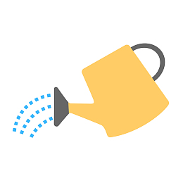 矢量手绘浇水水壶