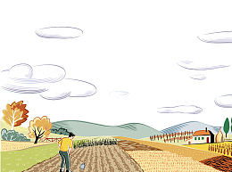 扁平农田种植插画