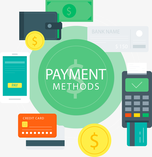 矢量手绘支付方式