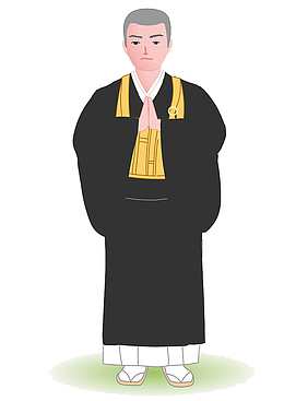 扁平风日本僧人