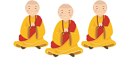 扁平风僧人念经
