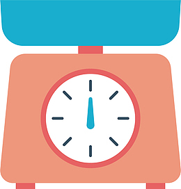 卡通扁平电子秤图标