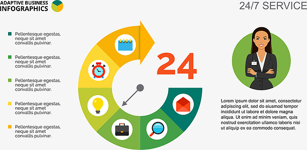 矢量手绘一天的工作安排