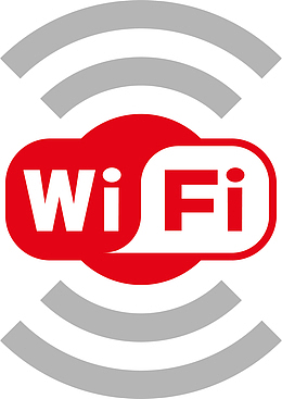 红色扁平无线wifi
