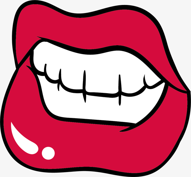 咬唇矢量迷你嘴巴