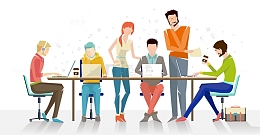 扁平风卡通招聘banner