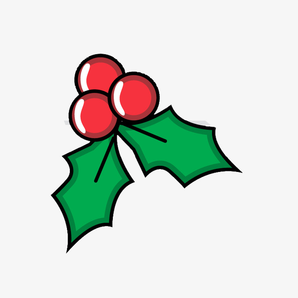 手绘圣诞樱桃装饰