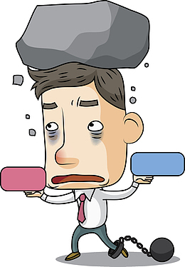 头顶石头的男人