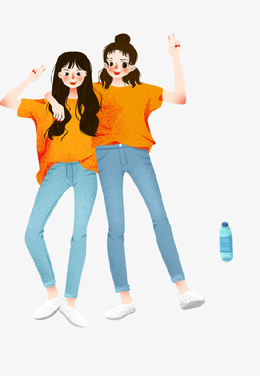 公主姐妹免抠素材免费下载_觅元素51yuansu.com