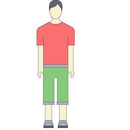 站立的校园人物剪影