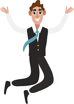 微笑自信招聘男孩