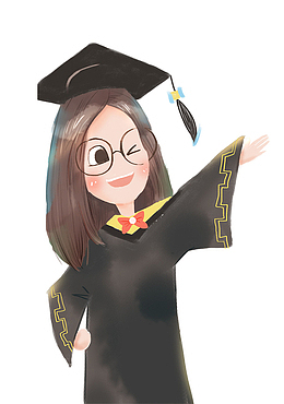 毕业季青春不散场手绘插画