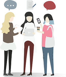 商务分讨论问题的人