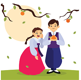 韩国中秋节快乐人物