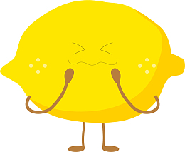 捂脸的黄色柠檬小人