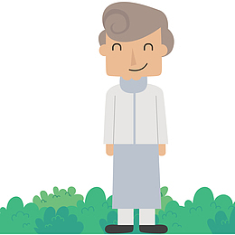 卡通手绘印度人物矢量素材