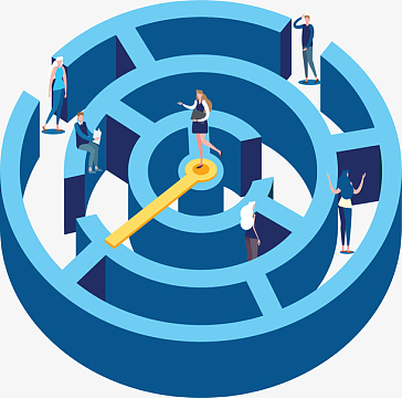 在迷宫里迷路的人