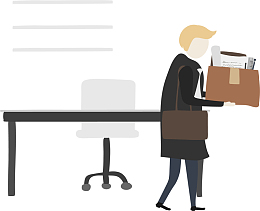 商务风收拾东西的人