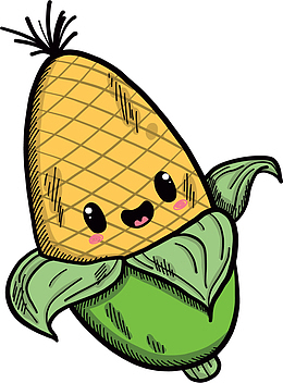 卡通玉米人素材-卡通玉米人图片元素-觅元素