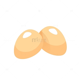 矢量手绘两个鸡蛋