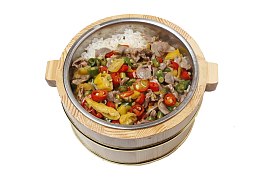 木桶中式蒸饭PNG