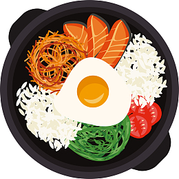 韩国拌饭免抠素材