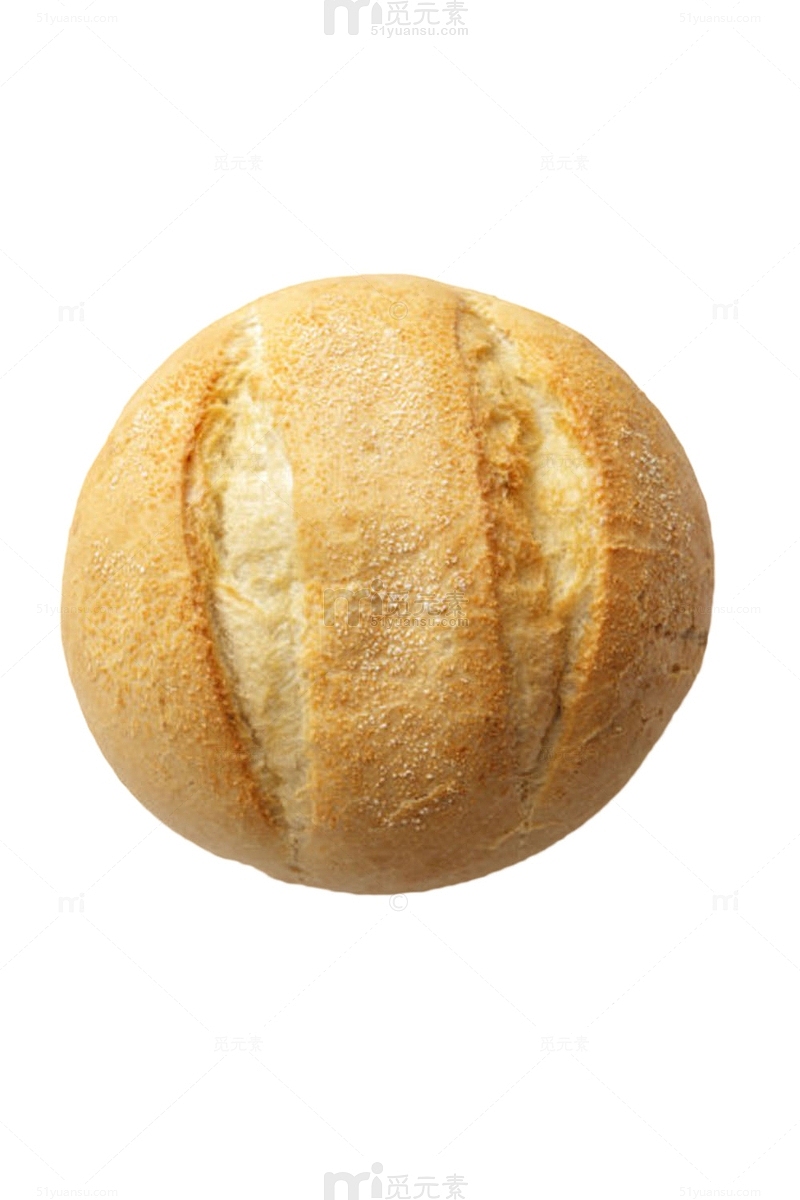 圆形蓬松的面包实物