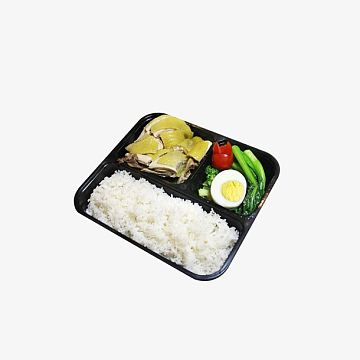 实物白斩鸡盒饭素材