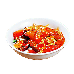 一碗美食番茄炒鸡蛋盖浇面