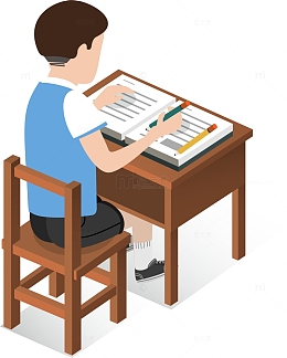 卡通学生矢量图下载