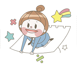 小清新白纸上的女孩免抠图