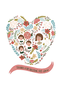 卡通时尚韩版可爱教师节快乐装饰