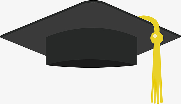 矢量图黑色学士帽