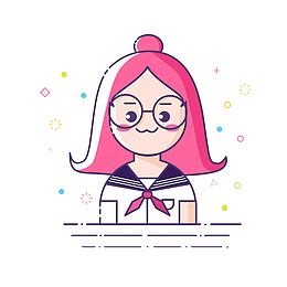 mbe风格学生妹PNG