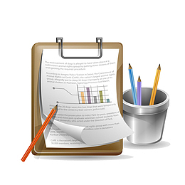 白色现代文具用品