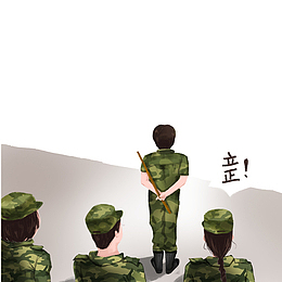 卡通人物军训素材