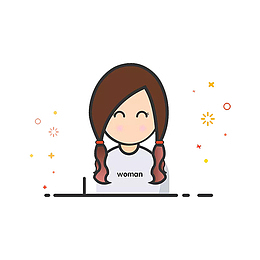 mbe风格可爱的小女孩PNG