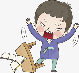 生气的男孩