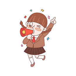 喊话的女孩