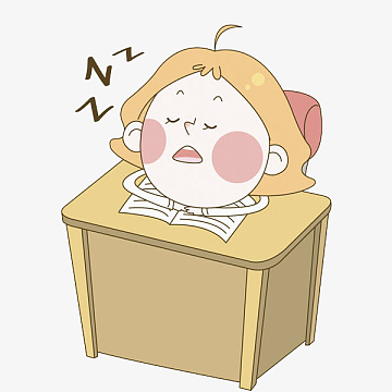 上课睡觉的学生场景图