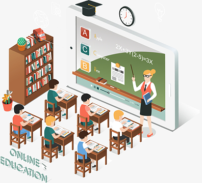 教室上课的场景素材图